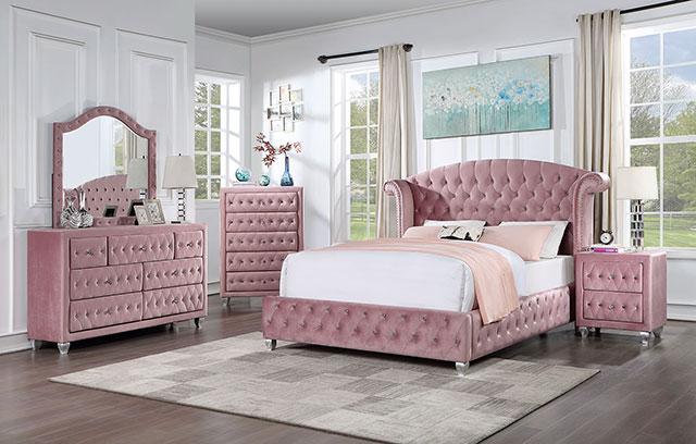 Zohar Queen & Twin Bed Black, Grey, & Pink - Jay's Mattress Plus (NY)