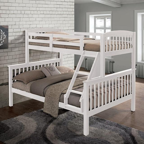 Brookings Twin/Full Bunk Bed White, Brown & Black - Jay's Mattress Plus (NY)
