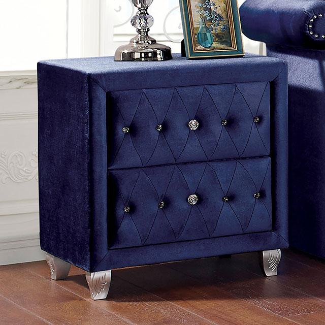 Alzire Black & Blue Night Stand - Jay's Mattress Plus (NY)