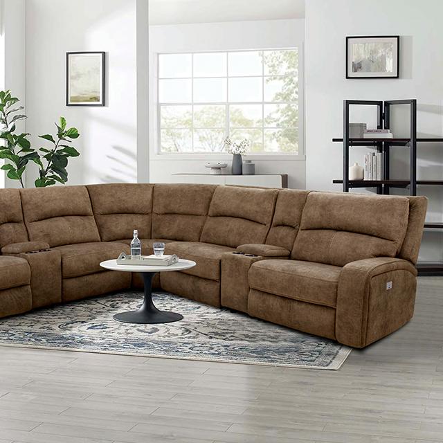 APOSTOLOS Power Sectional, Brown - Jay's Mattress Plus (NY)