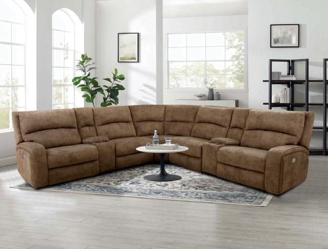 APOSTOLOS Power Sectional, Brown - Jay's Mattress Plus (NY)