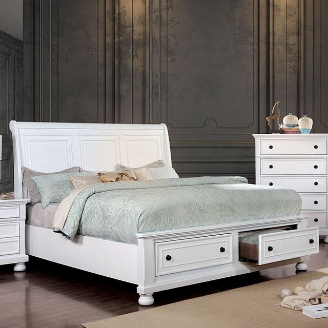 Castor Bed Black, Chrome, & White - Jay's Mattress Plus (NY)