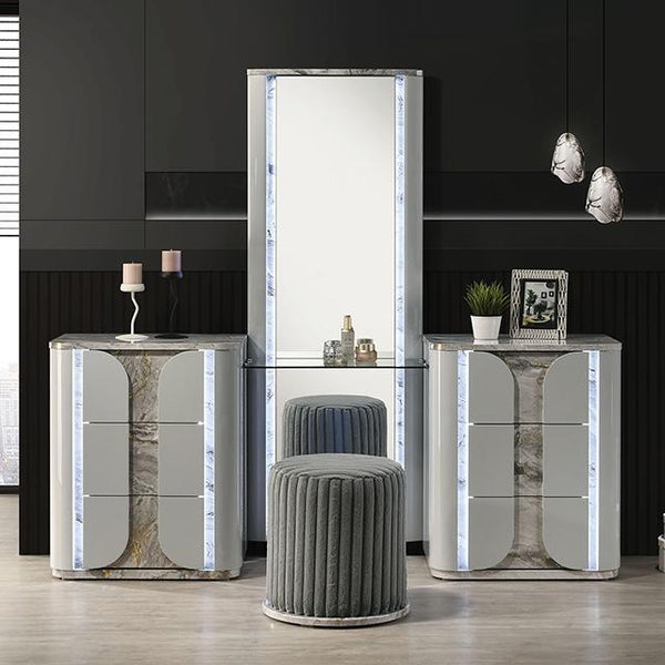 Cleburne Vanity Set with Stool - Jay's Mattress Plus (NY)