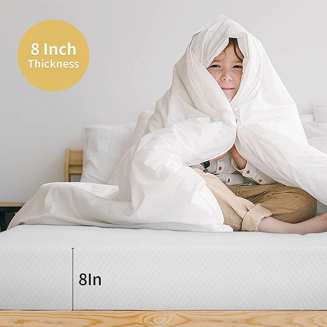 Artemisia 8" Memory Foam Mattress White - Jay's Mattress Plus (NY)