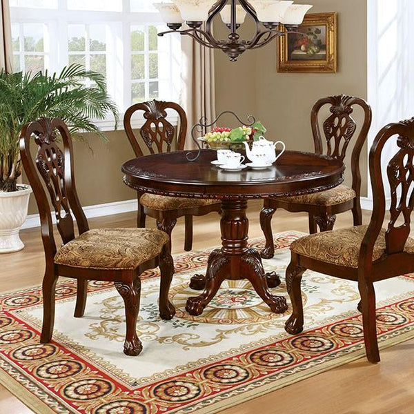 Elana Brown Cherry Round Dining Table - Jay's Mattress Plus (NY)