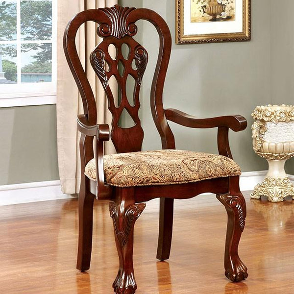 ELANA Brown Cherry Arm Chair (2/CTN) - Jay's Mattress Plus (NY)