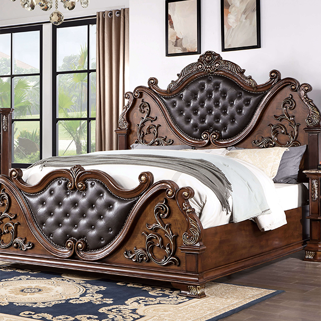 ESPARANZA Cal.King Bed, Brown Cherry - Jay's Mattress Plus (NY)