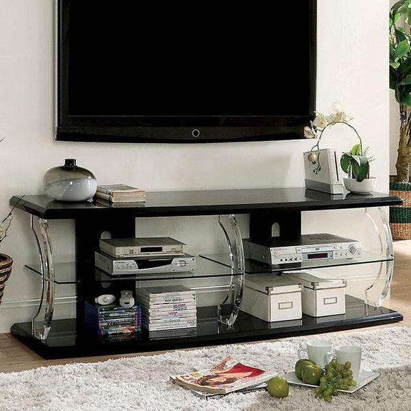 Ernst Black/Clear 60" TV Stand - Jay's Mattress Plus (NY)