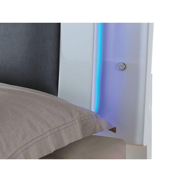 CLEMENTINE Glossy White E.King, Full,& Queen Bed - Jay's Mattress Plus (NY)