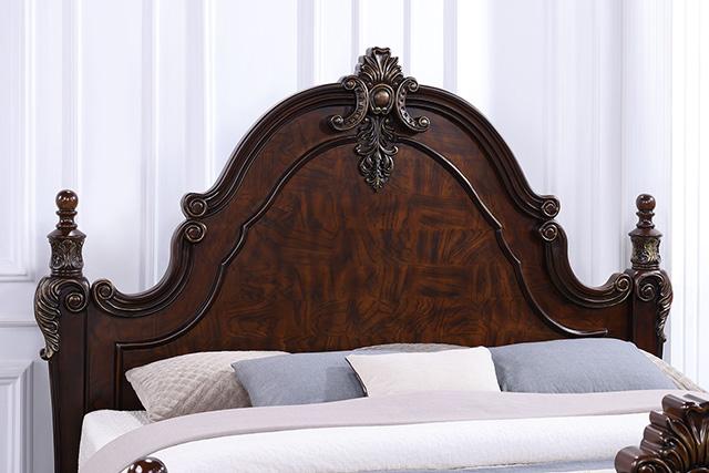 Francione Bed Chrome & Cherry - Jay's Mattress Plus (NY)