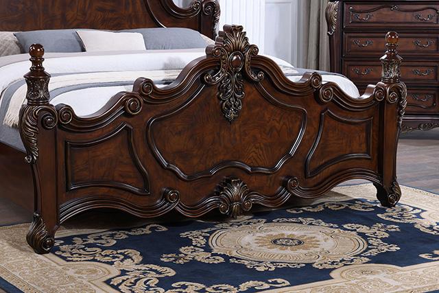 Francione Bed Chrome & Cherry - Jay's Mattress Plus (NY)