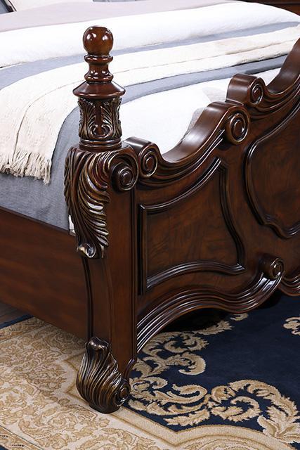 Francione Bed Chrome & Cherry - Jay's Mattress Plus (NY)