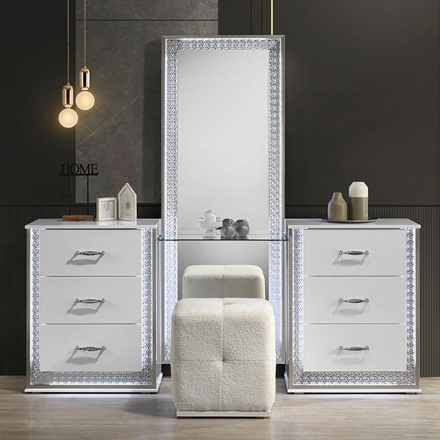 Hazeline Vanity Set with Stool - Jay's Mattress Plus (NY)