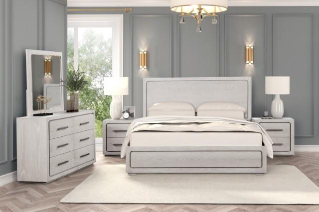 Crowthorne E.King & Queen Bed Grey & White - Jay's Mattress Plus (NY)