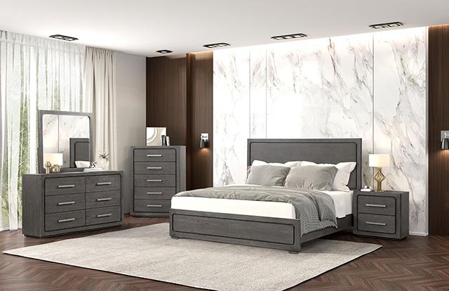 Crowthorne E.King & Queen Bed Grey & White - Jay's Mattress Plus (NY)