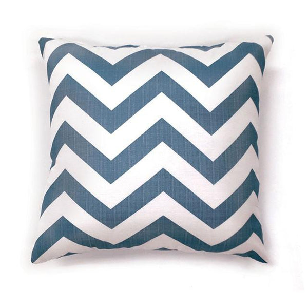 ZOE 18" X 18" Pillow, Blue Chevron (2/CTN) - Jay's Mattress Plus (NY)