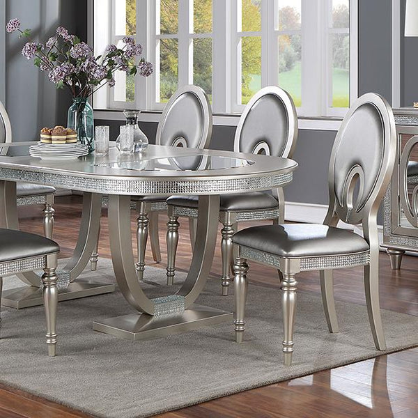 CATHALINA Oval Dining Table, Silver image