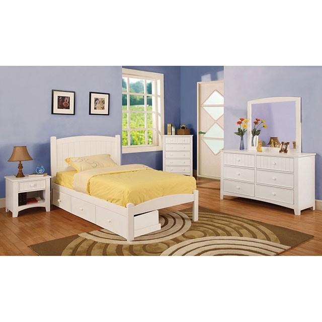 Caren White Twin Bed - Jay's Mattress Plus (NY)