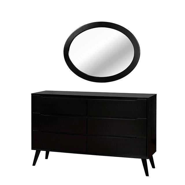 LENNART II Black Oval Mirror - Jay's Mattress Plus (NY)