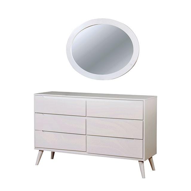 LENNART II White Oval Mirror - Jay's Mattress Plus (NY)
