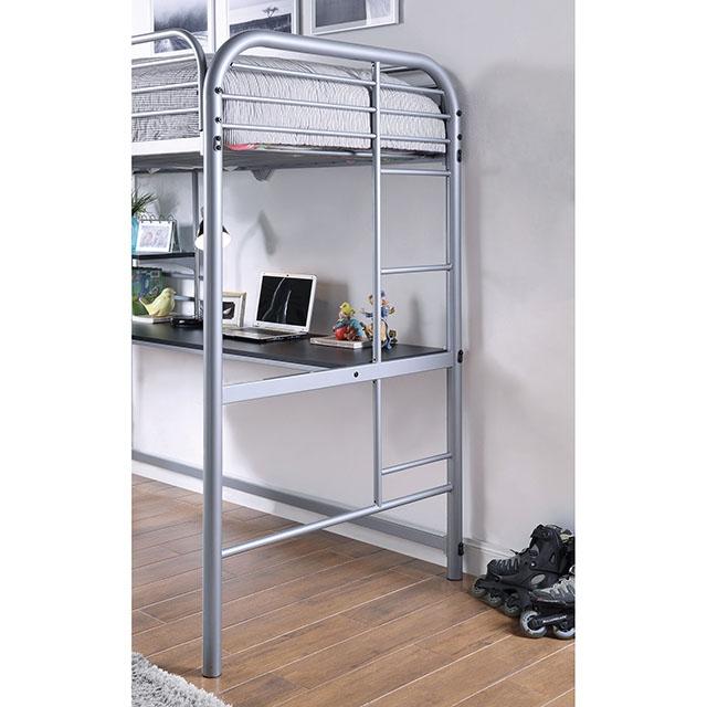 Opal Iii Black & Silver Twin Loft Bed - Jay's Mattress Plus (NY)