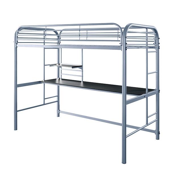 Opal Iii Black & Silver Twin Loft Bed - Jay's Mattress Plus (NY)