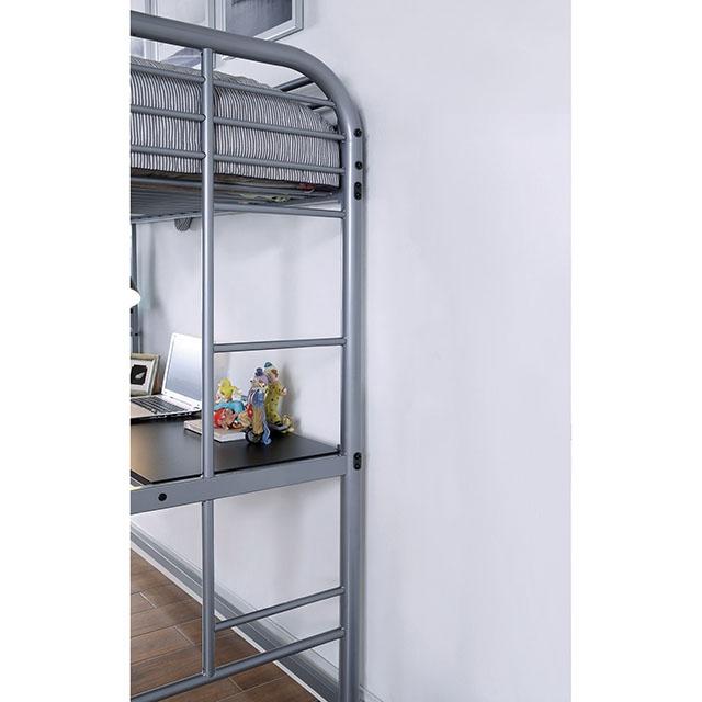 Opal Iii Black & Silver Twin Loft Bed - Jay's Mattress Plus (NY)