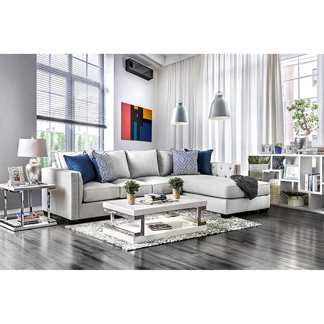 Ornella Light Gray/Blue Sectional - Jay's Mattress Plus (NY)