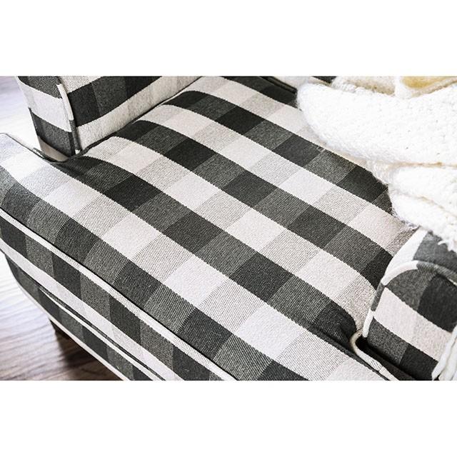 Patricia Ivory/Black Stripe Chair - Jay's Mattress Plus (NY)