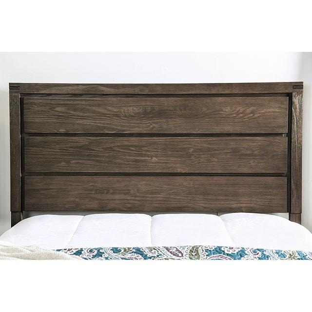 Rexburg Wire-Brushed Rustic Brown E.King & Full Bed - Jay's Mattress Plus (NY)