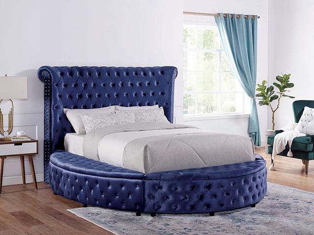 SANSOM E.King & Queen Bed, Black, Blue, & Grey - Jay's Mattress Plus (NY)