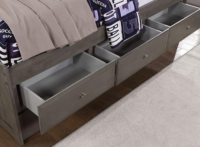 TIBALT Twin DayBed w/ Trundle, Dark Gray - Jay's Mattress Plus (NY)