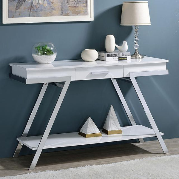 TITUS Sofa Table, White/Chrome image