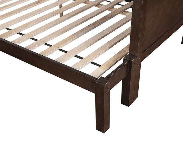 STAMOS Full/Full, Twin/Full, & Twin/twin Bunk Bed, Walnut - Jay's Mattress Plus (NY)