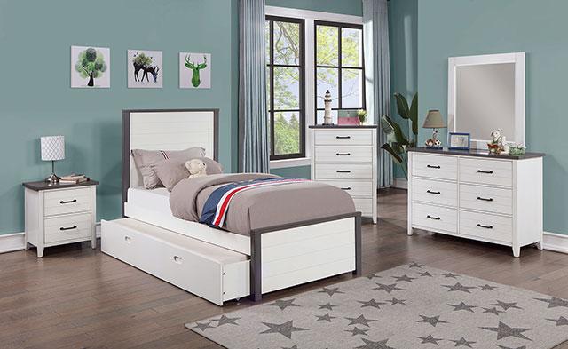 PRIAM Full & Twin Bed, White/Gray, Pink, Chrome, & Yellow - Jay's Mattress Plus (NY)