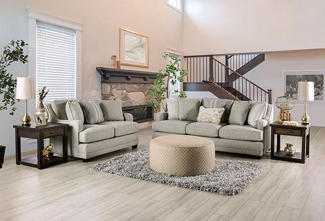 STEPHNEY Sofa, Gray/Gold - Jay's Mattress Plus (NY)