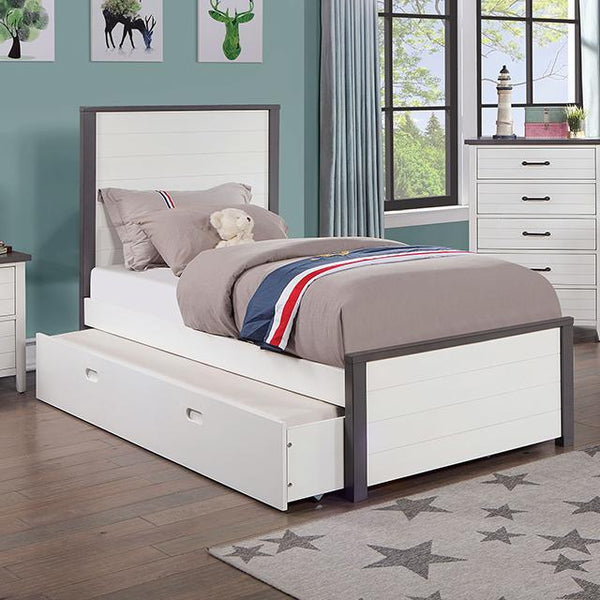 PRIAM Full & Twin Bed, White/Gray, Pink, Chrome, & Yellow - Jay's Mattress Plus (NY)