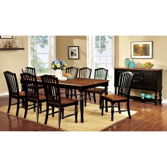 MAYVILLE Black/Antique Oak Side Chair (2/CTN) - Jay's Mattress Plus (NY)