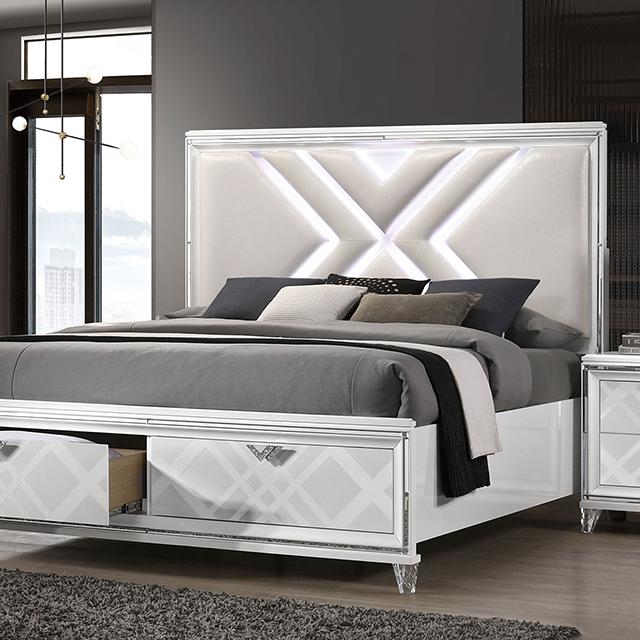 Emmeline 4 & 5 Piece Queen Bedroom Set Gray & White - Jay's Mattress Plus (NY)