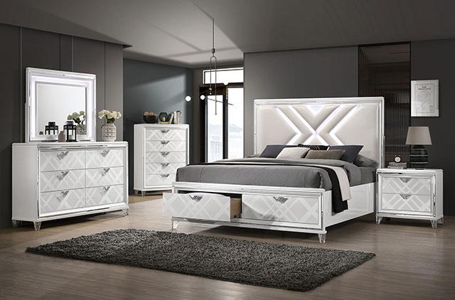 Emmeline 4 & 5 Piece Queen Bedroom Set Gray & White - Jay's Mattress Plus (NY)