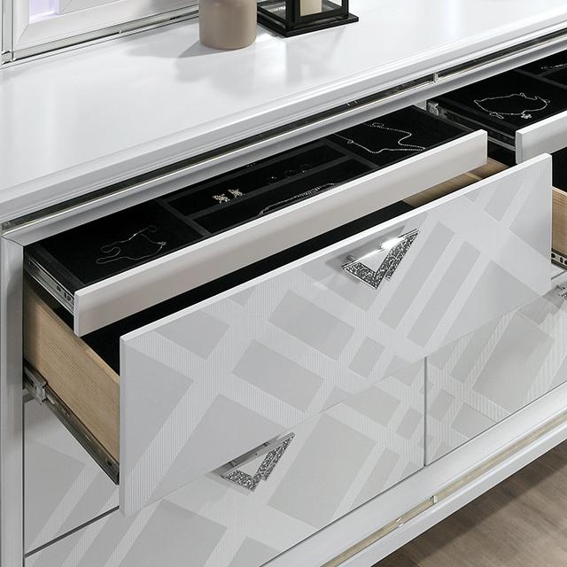 Emmeline Bed Silver & White - Jay's Mattress Plus (NY)
