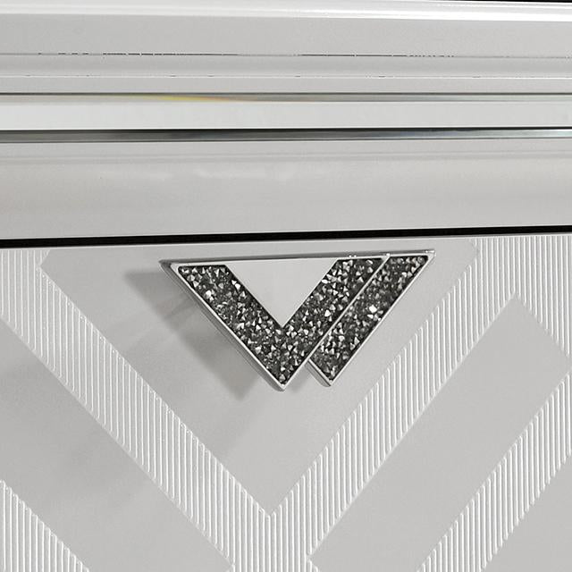 Emmeline Bed Silver & White - Jay's Mattress Plus (NY)