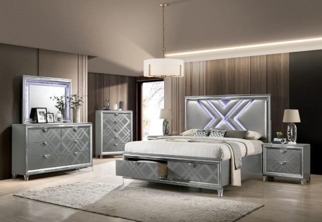 Emmeline 4 & 5 Piece Queen Bedroom Set Gray & White - Jay's Mattress Plus (NY)