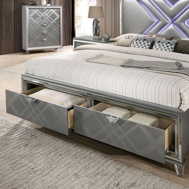 Emmeline 4 & 5 Piece Queen Bedroom Set Gray & White - Jay's Mattress Plus (NY)