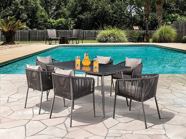 Tushari 8 Pc. Outdoor Dining Set - Jay's Mattress Plus (NY)
