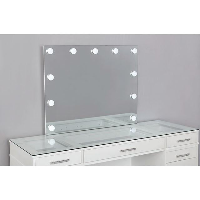 Valentina Vanity Set White & Dark Gray - Jay's Mattress Plus (NY)