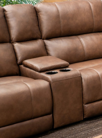 Bleckley Power Reclining Sectional Loveseat with Console - Jay's Mattress Plus (NY)