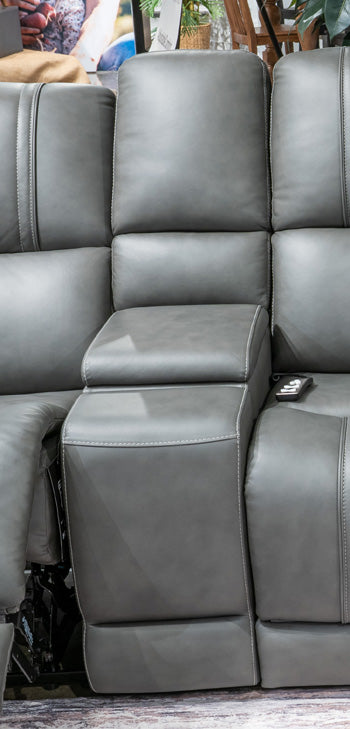 5Z - Pittson Power Reclining Sectional Loveseat with Console - Jay's Mattress Plus (NY)