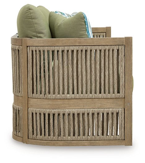 Serena Shores Outdoor Sofa with Cushion - Jay's Mattress Plus (NY)