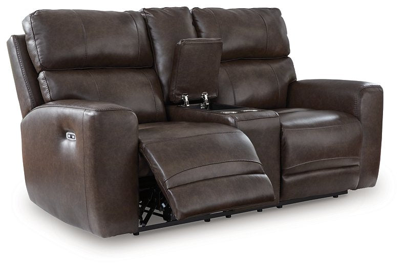Crossplex Power Reclining Loveseat with Console - Jay's Mattress Plus (NY)